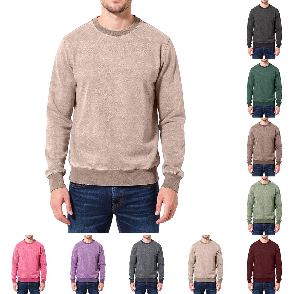 Men's  And  Women's  Trend  Loose  Retro  Wash With Water  Aging  Big News  Round Neck  Hoodie