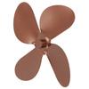 Stove Fan Blade Aluminium Alloy 4 Blades Set Kit with Hex Wrench Screw for Replacement Bronze