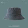 Washed denim bucket hat sun hat women's fashion spring and summer sun protection outdoor face small big brim tide basin hat