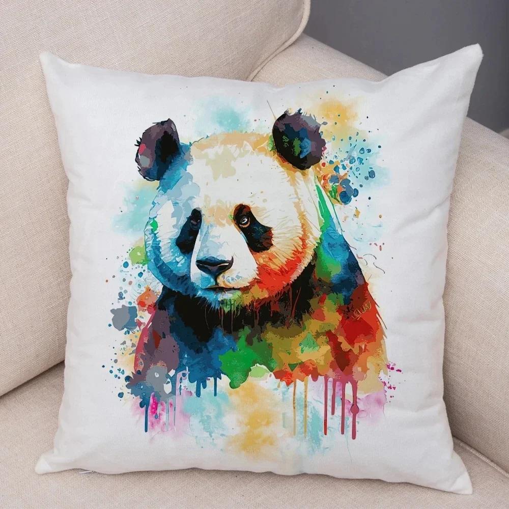 Cartoon Katze Hund Löwe Panda Vogel Kissenbezug Dekor Niedliches Tier Kissenbezug Pfirsichhaut Weiche Kissenbezüge Für Kinderzimmer Zuhause