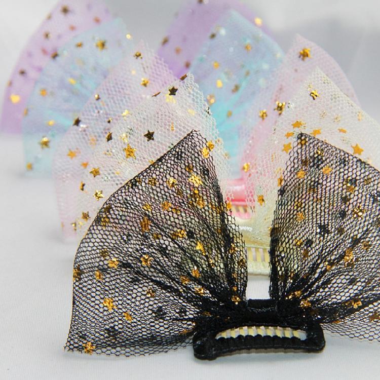 DIY Sequin Tulle Hair Bows Handmade Materials Fancy Color Romantic Decoration