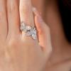 18k Gold Plated Open Butterfly Ring with Zircon Inlay - Elegant High-End Versatile Jewelry