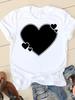 Watercolor Funny Printed T-Shirt Summer Trend White Short Sleeve Neck Casual Sports Aesthetic Clothes Harajuku Women's T Shirts