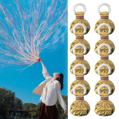 Hand Throw Streamers with Thin Ribbons Colorful Confetti Poppers No Mess Paper Crackers for Halloween Wedding Party Graduation Birthday Celebration