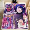 1PC Oshi No Ko Print Flannel Blanket, High Quality All Seasons, Home Decor, Warmth and Comfort, Perfect for Christmas Gifts