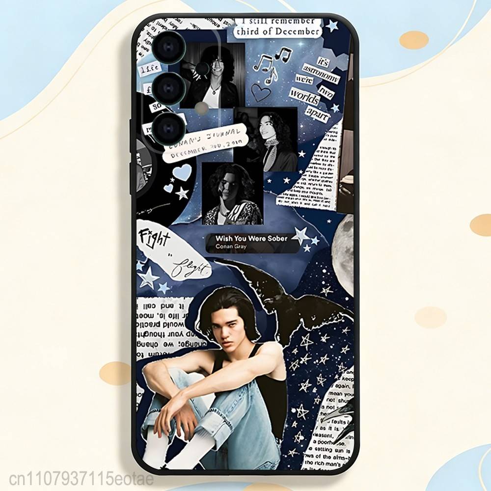 Singer C-Conan G-Gray Case for Samsung Galaxy S26 S21 S25 FE S24 S23 Ultra S20 S9 S22 Plus S10 TPU Cover