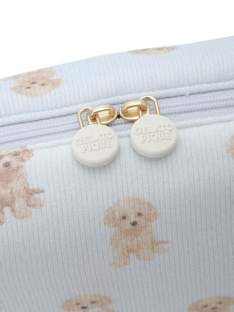 Toy Poodle Pattern Square Pouch PWGB251648 BLU [Gelato Pique]