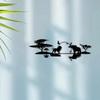 African Wildlife Metal Wall Art with Elephant Giraffe Zebra Unique Gift Balcony Decor