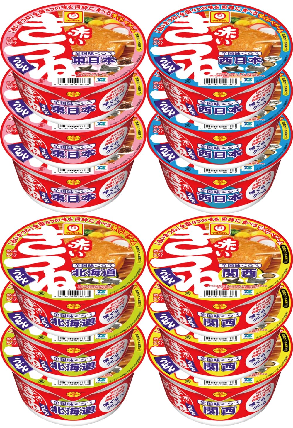 

Maruchan Акакіцуне Удон Національний дегустаційний набір з 12 штук (по 3 кожного, всього)