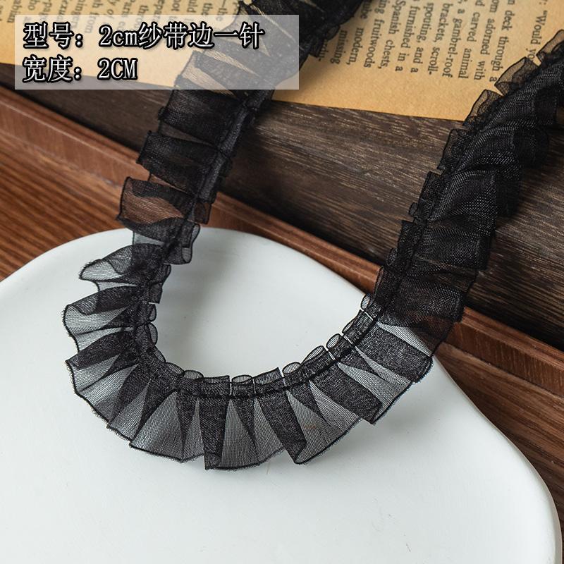2Meters Black Lace Ribbons Trim For Party Dress Decor Fabric DIY Apparel Sewing Supplies Clothing Collar Cuff Needlework Crafts