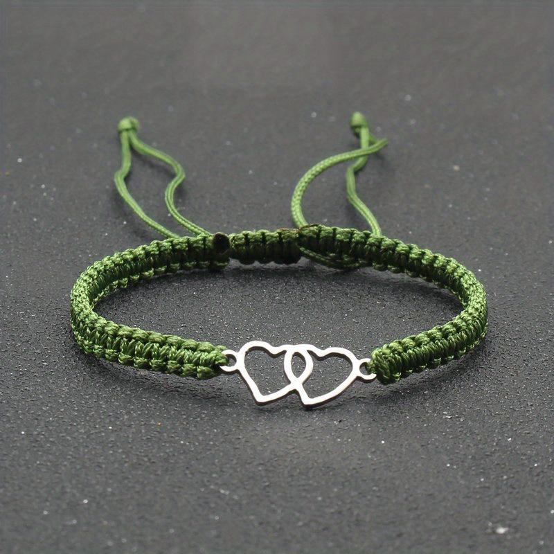 Handmade Adjustable Rope Bracelet Heart Bracelet Unisex Couple Gift