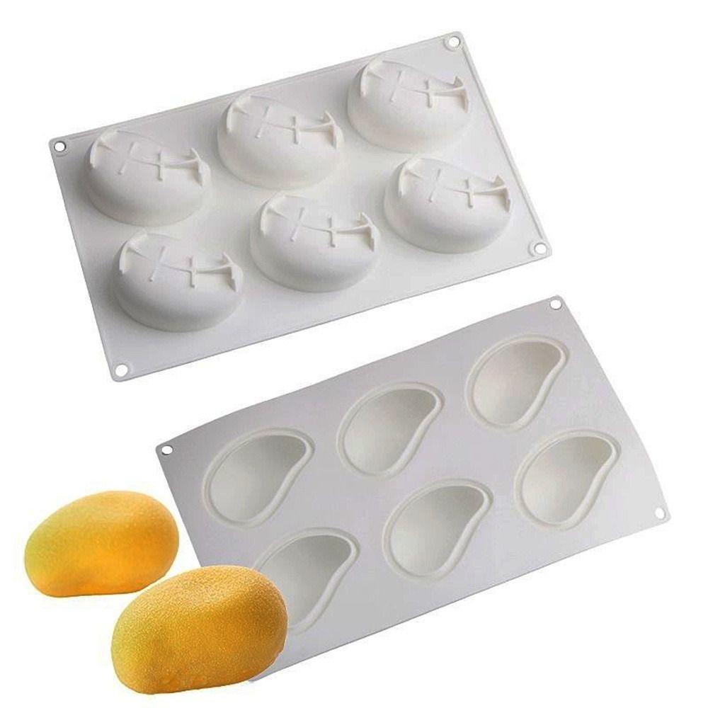 6 Cavity Realistic Fruit Baking Mold Non-stick Mousse Cake Molds Silicone Cake Molds  Party Pastry