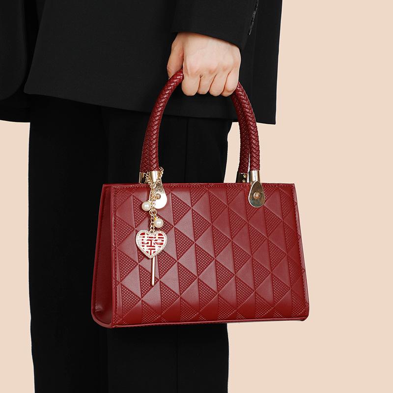 Red Bag Women's 2025 New Wedding Bag Mother Crossbody Handbag Premium Wedding Bag Female Bride Mother-in-law Bag