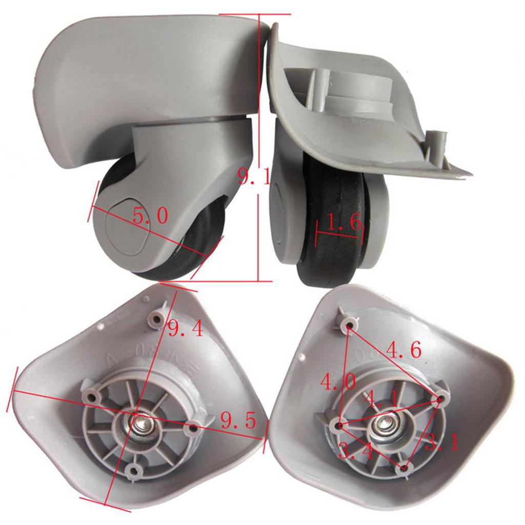 1 pár DIY kufr Výměna zavazadel Kolečka Otočná Opravy Příslušenství Mute Roller Wheels pro cestovní tašku
