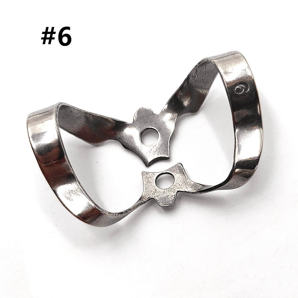 

1 шт., самые популярные зажимы для реставрации зубов, резиновые зажимы для плотины, резиновый барьерный зажим, материал из нержавеющей стали 1 piece Code 6