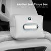 MXUI1 BMW Car Seatback Tissue Box Armrest Paper Napkin Storage Bag Accessories For Performance G30 G11 X3 X2 G20 G05 X4 X5 F30 X6 E48
