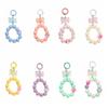 Anti-lost Candy Color Beads Keychain Bowknot Phone Wrist Strap Phone Acrylic Lanyard Jewelry Gift