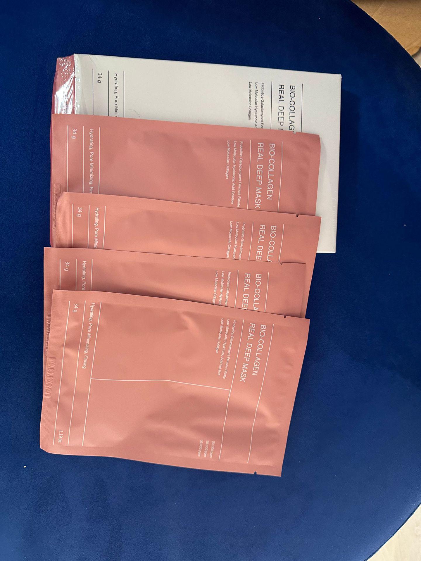 Золотая Био-Коллагеновая Маска Глубокого Увлажнения для Увлажнения и Питания