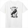 Halloween F Caw F Black Bird F-Caw-F Crow with Skull Horror Graphic T-Shirt Men Clothing Comfortable Shirts