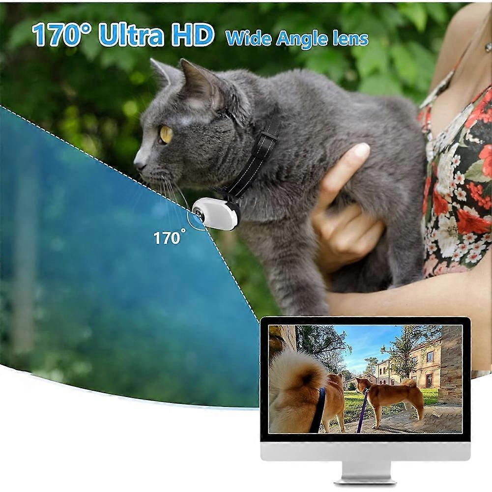 1080P Camera Collar with Video Record Wireless Mini Sport Cam,Small Action Cameras,Body Camera for Pet Supplies/Stuff
