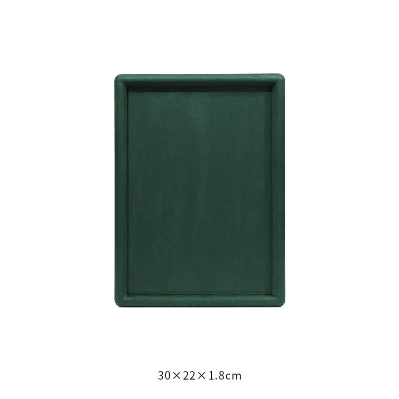 Fashion Jewelry Tray Show Stand Shop Organizer Velvet Solid Color Jewelry Display Tray Necklace Glasses Watch Display Props