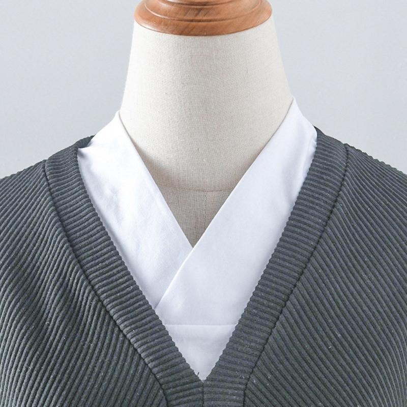 Shirt Lapel Collar Cardigan Sweater Half Shirt Versatile Outfits Collar Girls Half Shirt Decorative Shawl
