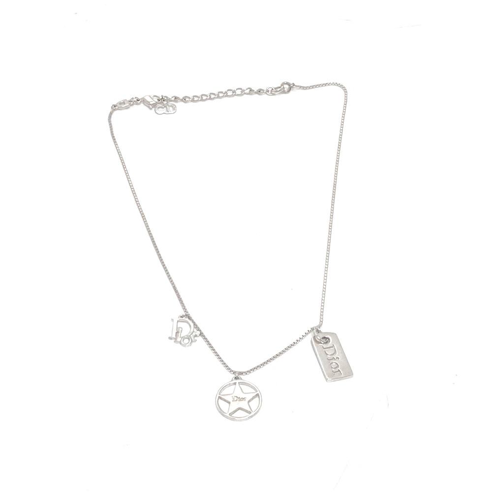 Dior Logo Plate Star Chain Necklace Accessories Necklace Gold Plated Silver