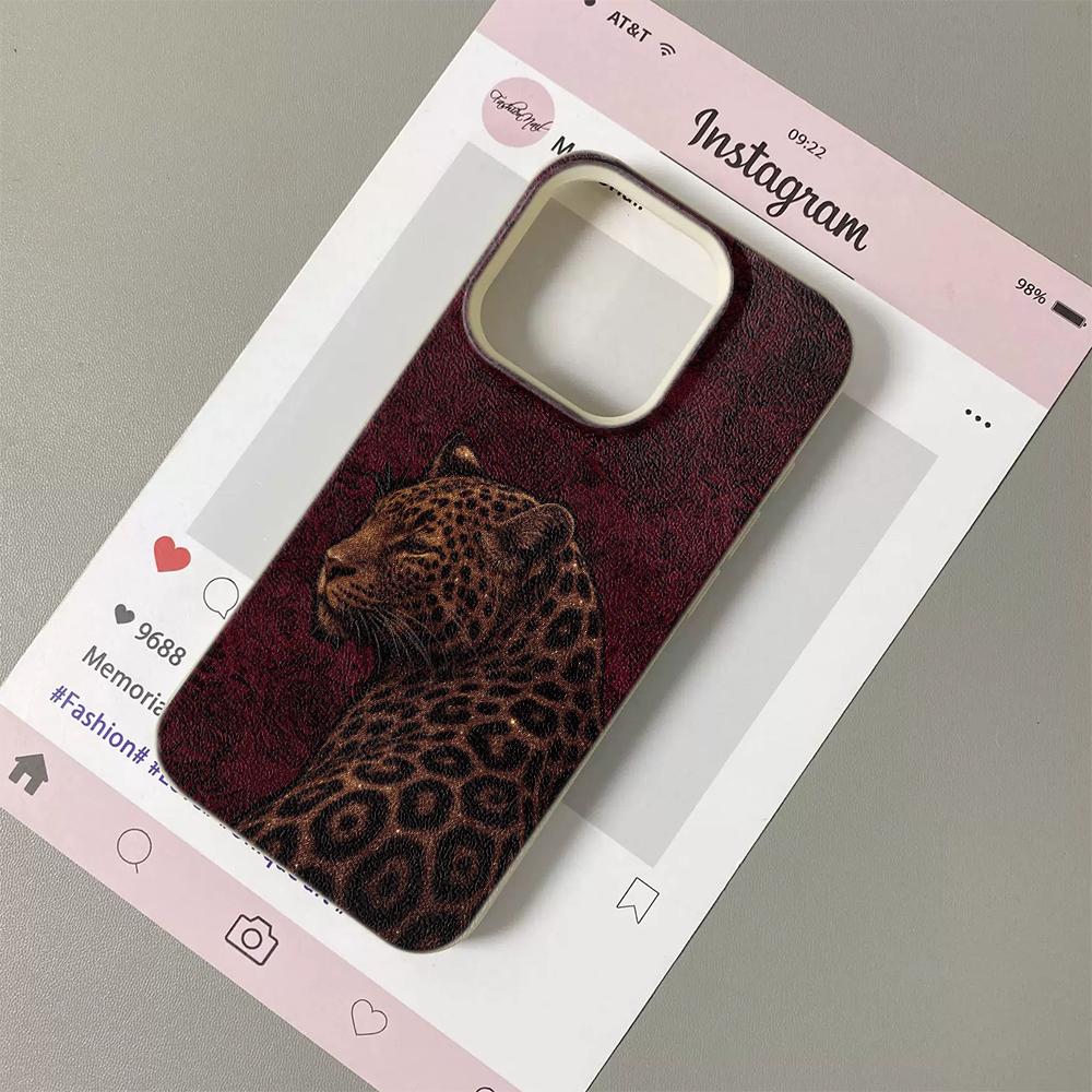 Bloemstruik Cheetah Telefoonhoesje Geschikt Voor IPhone 17 Pro Max Air 16 15 Plus 14 13 12 11 Hoesje Cover Funda Voor IPhone 16 Plus