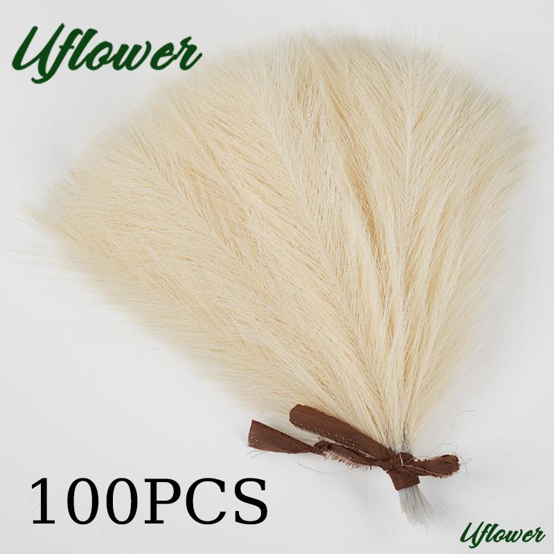 10/30/50/100PCS 42CM Artificial Fluffy Pampas Bohemian Grass Fake Plant Reed Wedding Home Party Decoration