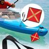 2Pcs Kayak Safety Red Flag With Webbing & Reflective Strips Canoes Warning Flag Kayak Safety Travel Flag Easy to Use