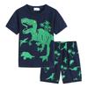 Kids Boys Girls Cartoon Dinosuar Print T shirt Shorts Pajamas Sleepwear Outfits