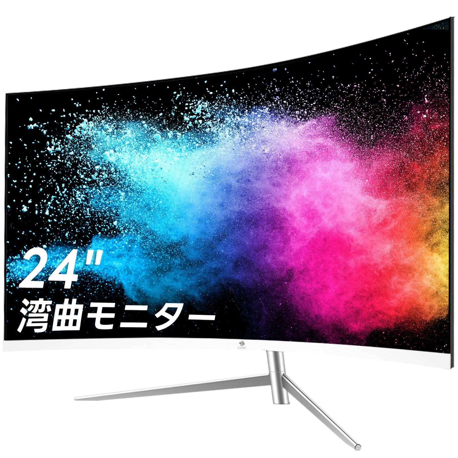 

Z Curved Monitor 24 Inch 75Hz Curved Display LED Gaming FHD Speaker U24C Z-Edge 1920x1080/Anti-Gloss/VA Panel/Ultra