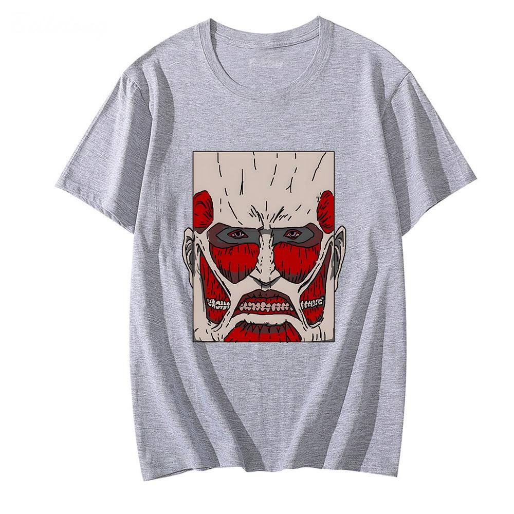 Attack On Titan & Colossus Titan T-shirts  Unisex Male Female Fashion Four Seasons T Shirts 100% Cotton Tshirts O-Neck High Street Graphic
