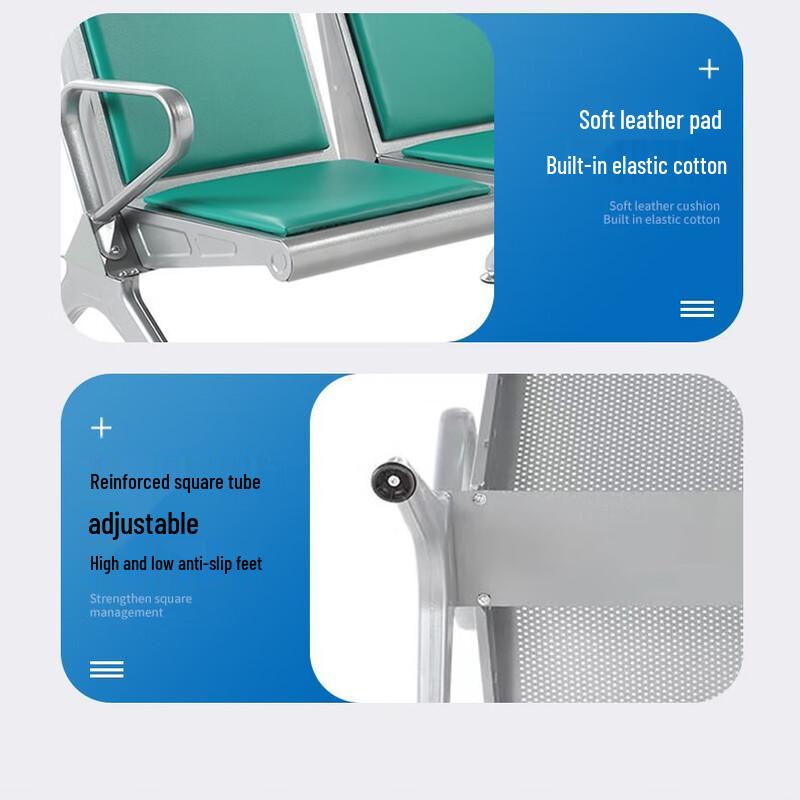Motion Partner 2-Seater Stainless Steel Waiting Bench