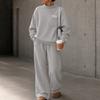 Women's Stylish Casual Long Sleeve Color 2 Piece Sweatsuit Set for Everyday Wear