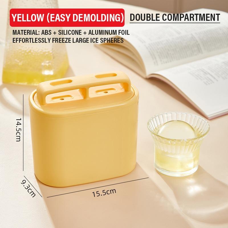 Ice Ball Mold Round Large Ice Cube Tray Reusable Plastic Spherical Ice Maker for Drinks Home Bar Tool Kitchen Gadget BQ6.5CM