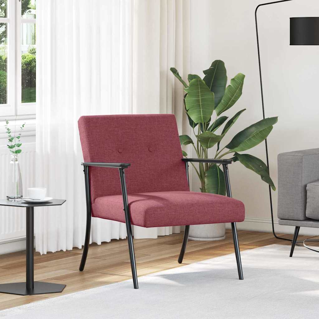 Armchair Burgundy Fabric
