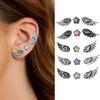 Trendy Studs Earrings for Women Students Star and Angel Wing Designs Ear Accessories Fashion Accessory