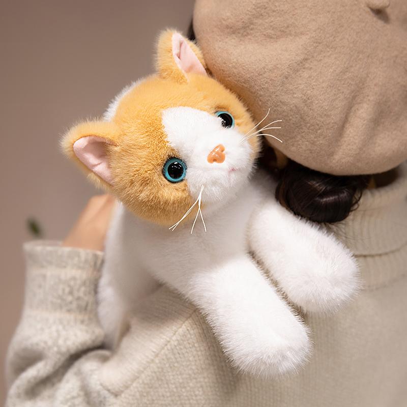 TreasuringU Kawaii Black Cat Plush Toy Soft Stuffed Doll Pillow Home Decor Sleeping Cute Animal