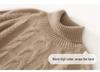 Autumn Winter Cashmere Knit High Collar Raglan Sleeve Women's Shirt
