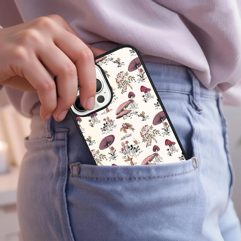 Mushroom Forest Phone Case For iPhone 17 Air 15 16e 14 13 Pro Max Coque 12 11 Pro Max PLUS Cover