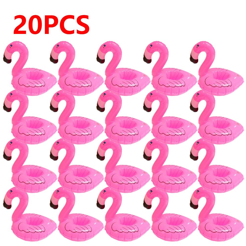 40-1 Stück Wasseruntersetzer Schwimmender aufblasbarer Getränkehalter Schwimmbecken Getränke-Schwimmer Aufblasbarer Pool Flamingo Partydekoration