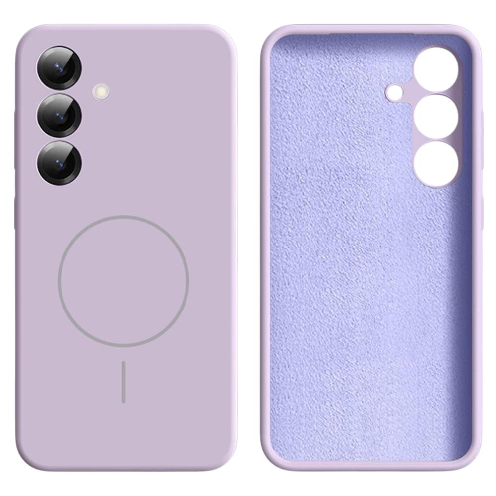 For Samsung Galaxy S25 Case Compatible with MagSafe Soft Skin-Touch Liquid Silicone+PC Phone Cover