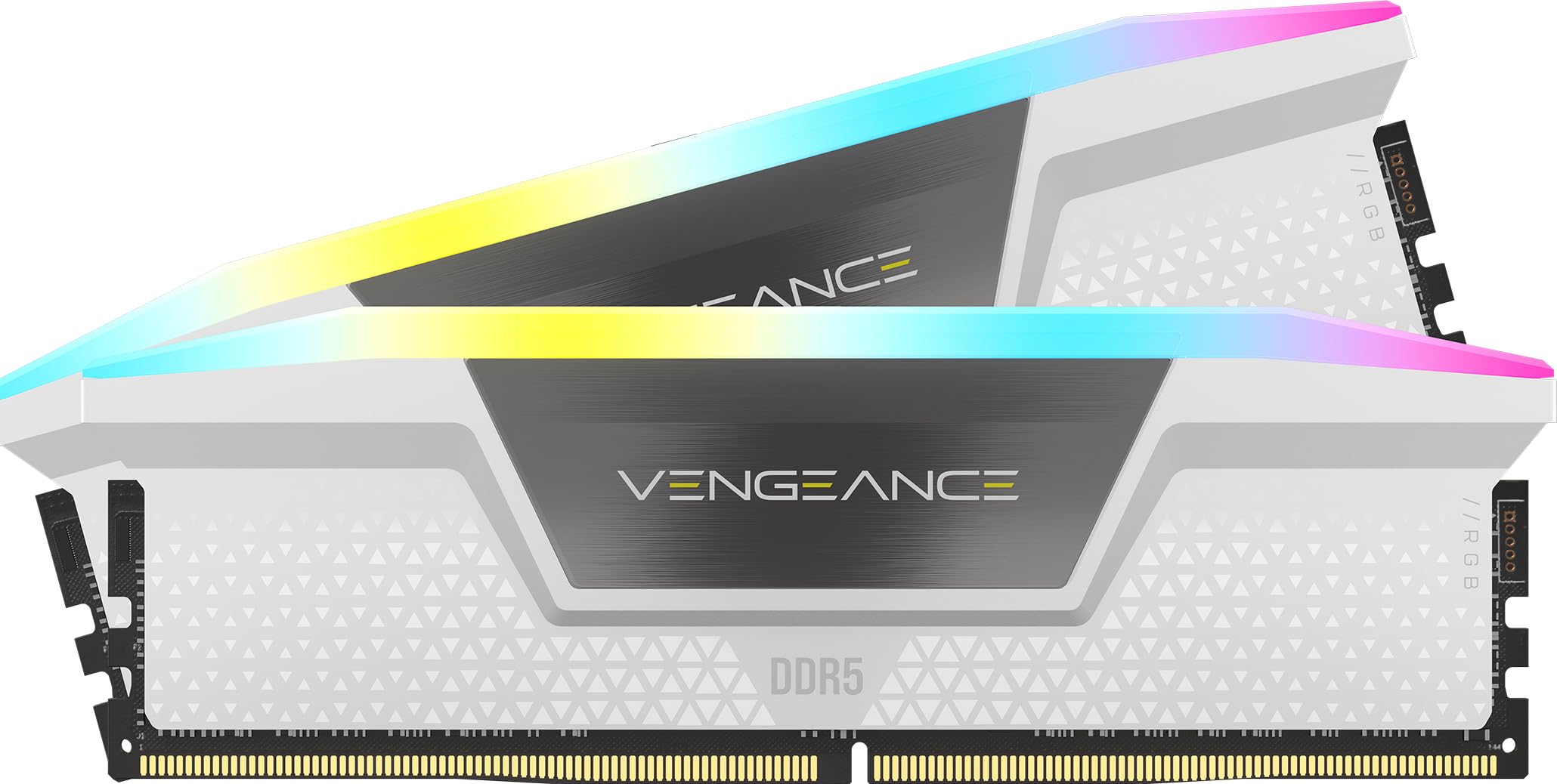 

CORSAIR Desktop PC Memory VENGEANCE RGB DDR5 Series AMD EXPO Intel XMP Memory 32GB White x 16GB Memory CMH32GX5M2B6400Z36W DDR5-6400MHz & Kit, (2 білий