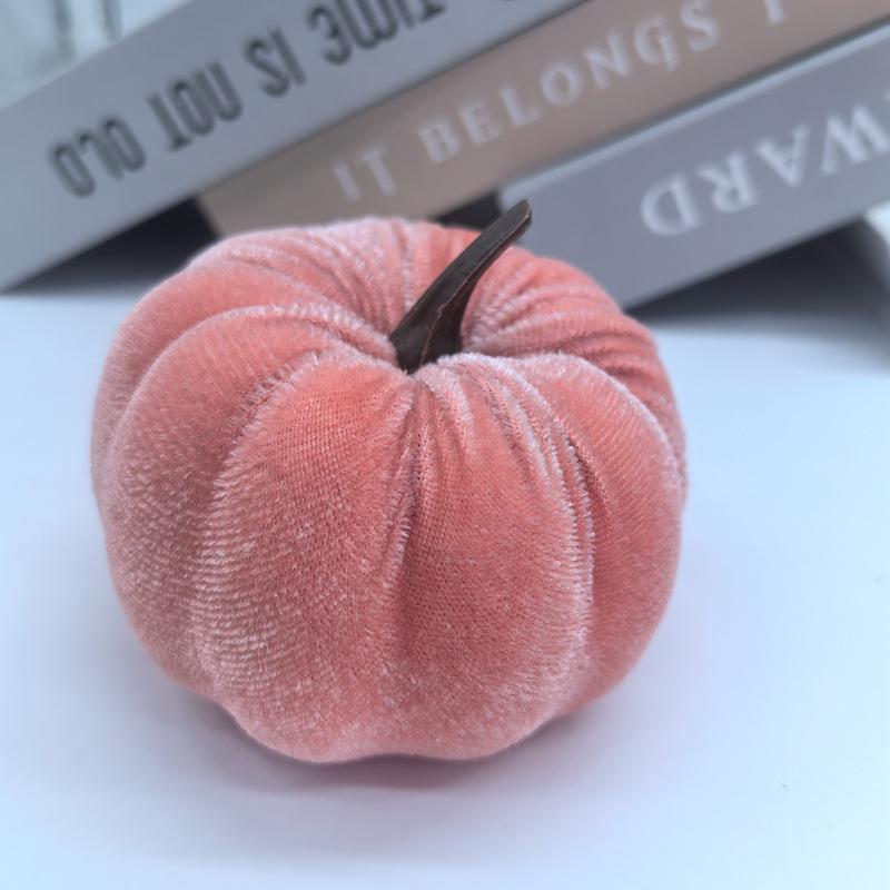 Samtstoff Kürbis Dekoration für Halloween und Thanksgiving Feiern