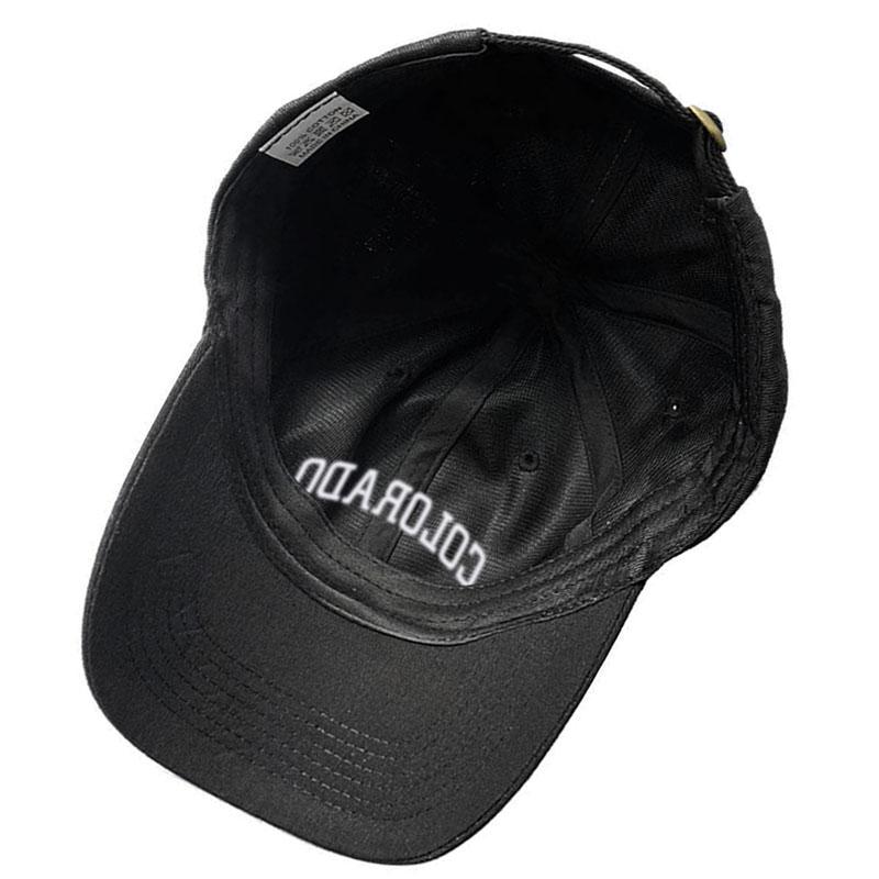 Cappellino da baseball unisex in morbido cotone con ricamo LETTERA COLORADO Regolabile Unisex Cappellini Sportivi Casual per Donne Uomini