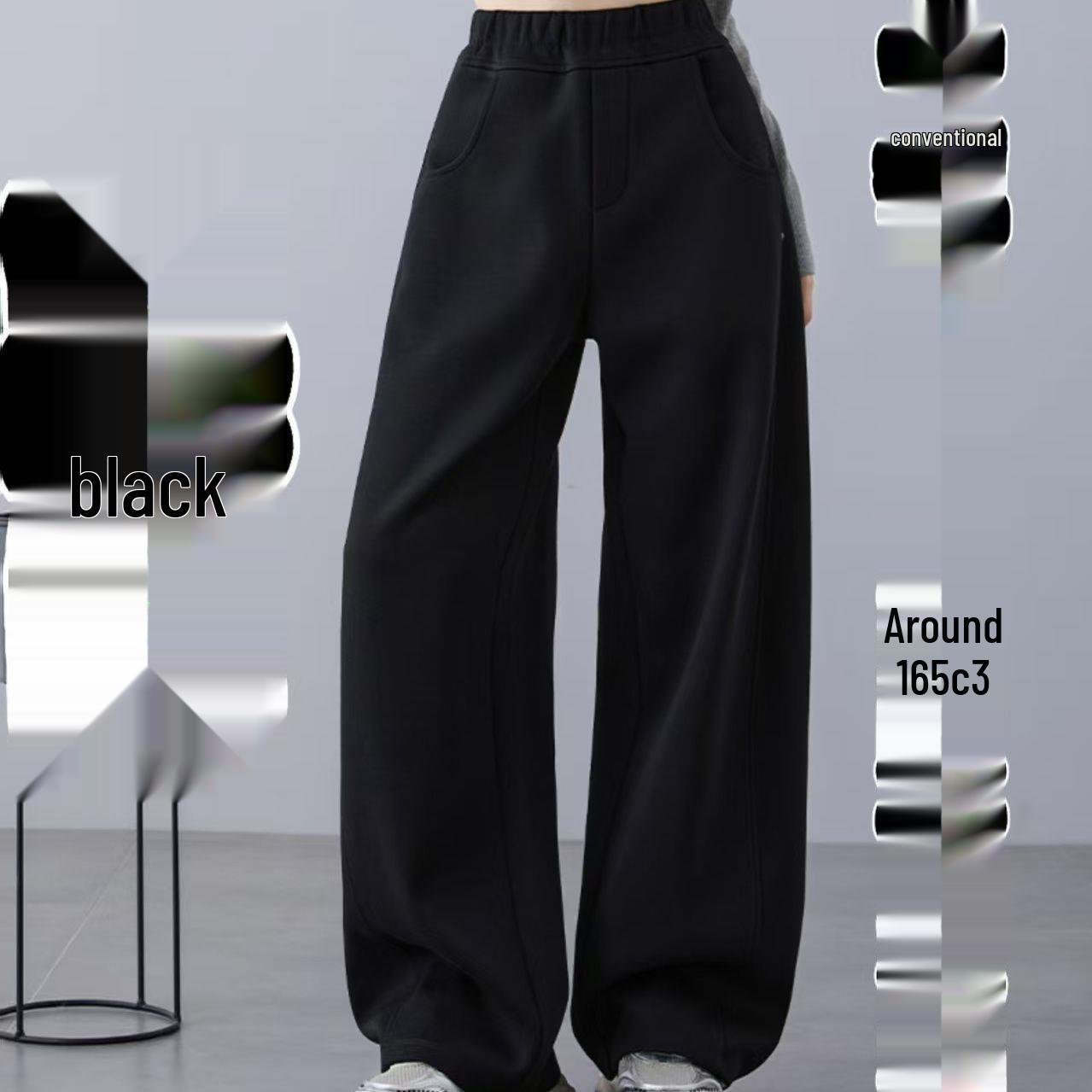 

Women s American Style High-Waist Slimming Wide Leg Sweatpants M (100-115 kg)