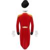 Mens Circus Ringmaster Costume Set Long Sleeve Lapel Fringed Shoulder Tailcoat Jacket Hat Collar Gloves Carnival Cosplay