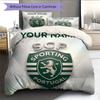 Benutzerdefinierter Name, Sporting CP Muster Bettwäsche Heimdekoration Geburtstagsgeschenk ( 1 Bettbezug + 2 Kissenbezüge, ohne Füllung),Fanartikel.