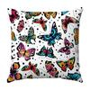 Seamless Watercolor Butterfly Digital Printing Short Plush Pillow Covers for Car Sofa Office Cushion Cover Home Goods 60x60cm